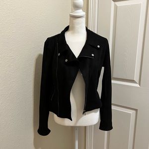 Black Suede Motto Jacket